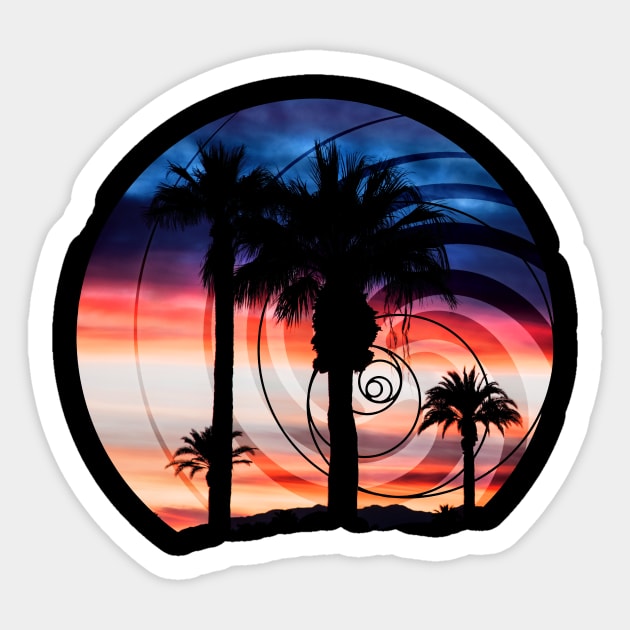 Palm Waves Sticker by Arcuedes